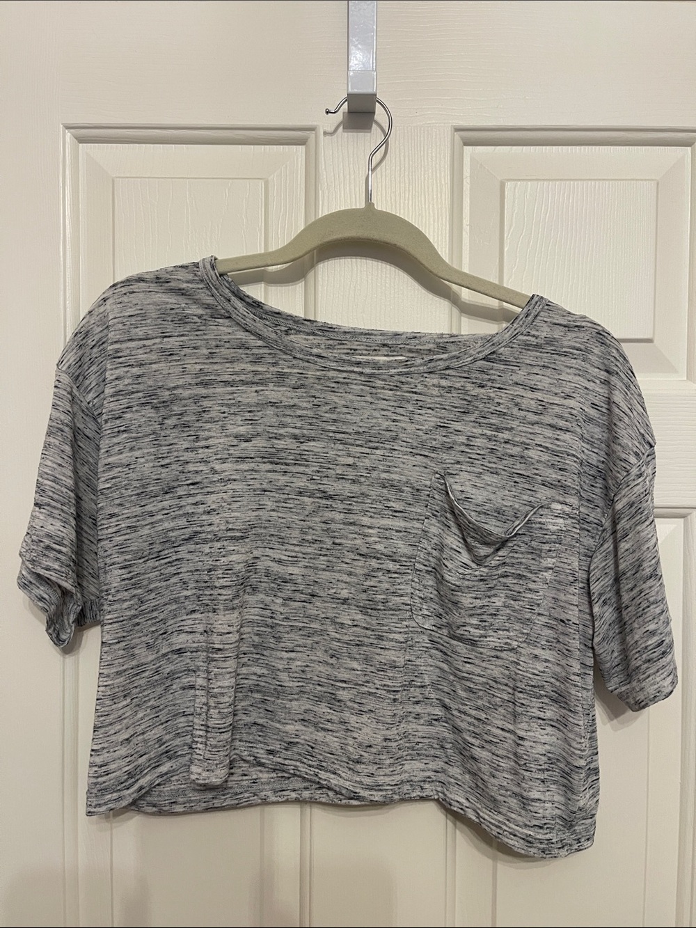 HOLLISTER Heathered Gray Women's Crop Top S:L